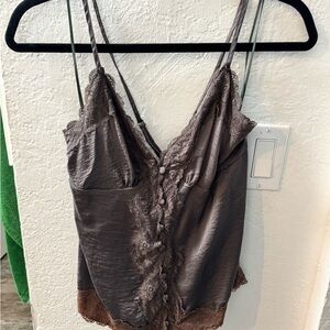 Lace Trim Satin Camisole